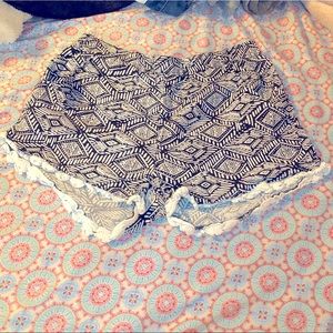 Black and white designed shorts